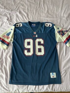 Vintage Starter Montreal Alouettes Jersey XLarge Blue CFL Vintage Football